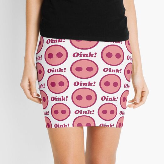 Oink! (Grunting / Pig) Mini Skirt