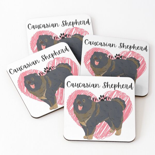 Item preview, Caucasian Shepherd Mom, ovcharka, pink heart, paw print designed and sold by DigitalCutFile.