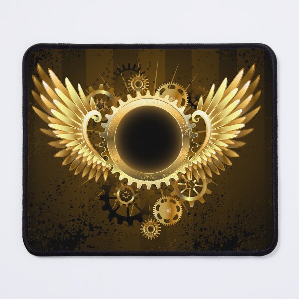 Item preview, Round Banner with Steampunk Wings designed and sold by Blackmoon9.