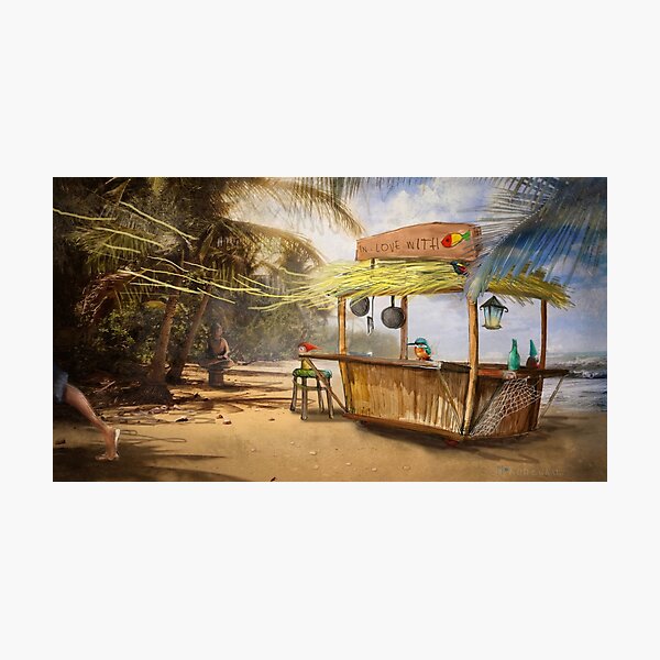 "Denpasar" Illustration M.Konecka for "Destin de carte postale" Photographic Print