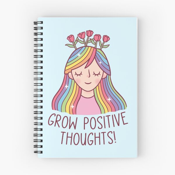 Item preview, Girl With Rainbow Hair And Flowers, Grow Positive Thoughts designed and sold by rustydoodle.