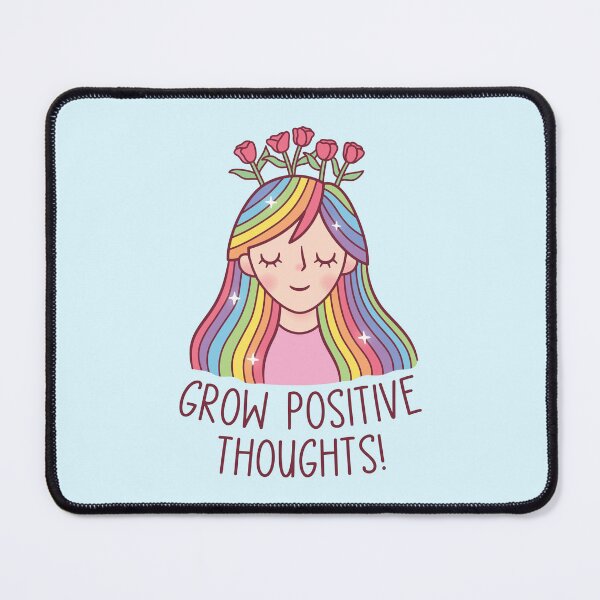 Item preview, Girl With Rainbow Hair And Flowers, Grow Positive Thoughts designed and sold by rustydoodle.