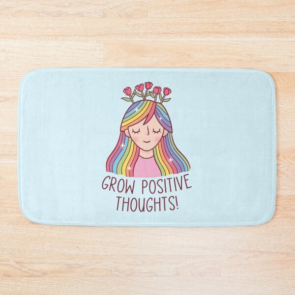 Item preview, Girl With Rainbow Hair And Flowers, Grow Positive Thoughts designed and sold by rustydoodle.