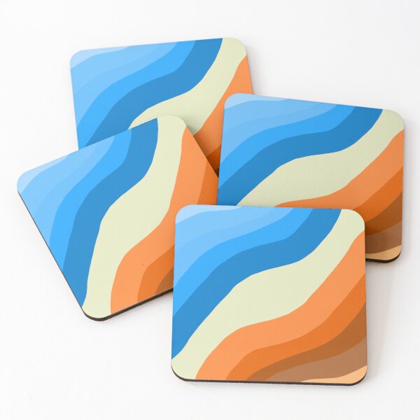 Item preview, Retro Orange and Blue Swirl Pattern Abstract  designed and sold by jays-artworks.