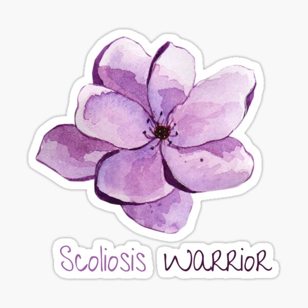 Item preview, Scoliosis Warrior Watercolor Flower designed and sold by hopescoliosis.