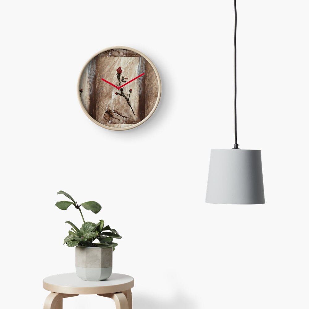 Red rose Clock