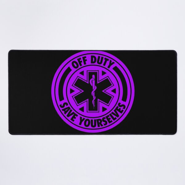 Item preview, Off Duty Save Yourselves PURPLE Funny EMT Nurse Paramedic designed and sold by BOBSMITHHHHH.