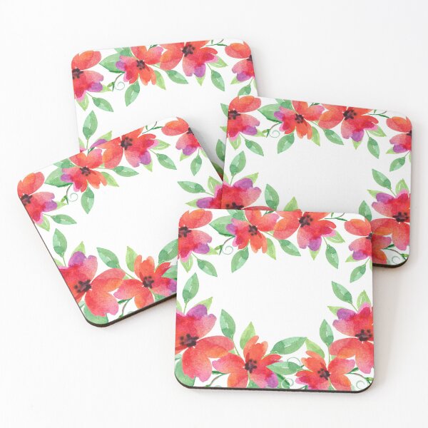 Item preview, Red Floral Watercolor designed and sold by Makanahele.