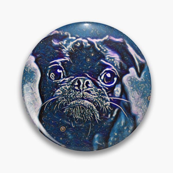 Item preview, Stargazing Midnight Portrait Puppy Pug Life Art designed and sold by TheWildFlix.
