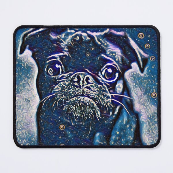 Item preview, Stargazing Midnight Portrait Puppy Pug Life Art designed and sold by TheWildFlix.
