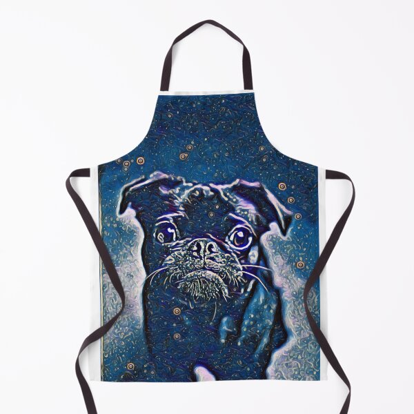 Item preview, Stargazing Midnight Portrait Puppy Pug Life Art designed and sold by TheWildFlix.