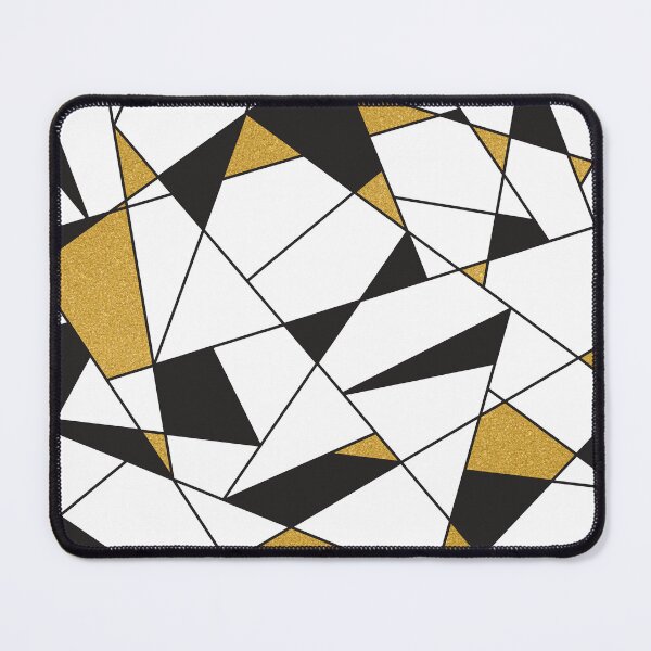 Item preview, Modern Art Geometry -black and white with gold- designed and sold by lematworks.