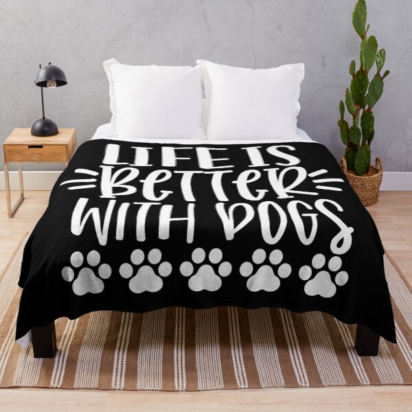 Item preview, Life Is Better With Dogs. Funny Dog Lover Gift. Pawsome. designed and sold by That Cheeky Tee.