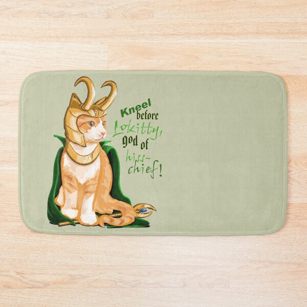Item preview, Kneel Before Lokitty, god of hiss-chief! designed and sold by ElephantShoe.