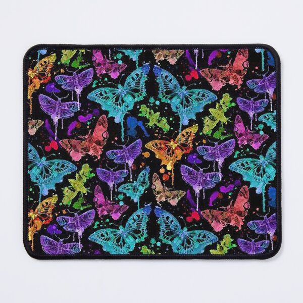 Item preview, Neon Paint Splattered Butterflies designed and sold by unclestich.