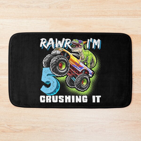 Item preview, Rawr Im 5 Monster Truck Dinosaur 5th Birthday Party 5 Year Old Gifts designed and sold by HugheDemeyer.