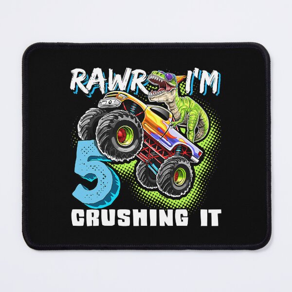 Item preview, Rawr Im 5 Monster Truck Dinosaur 5th Birthday Party 5 Year Old Gifts designed and sold by HugheDemeyer.