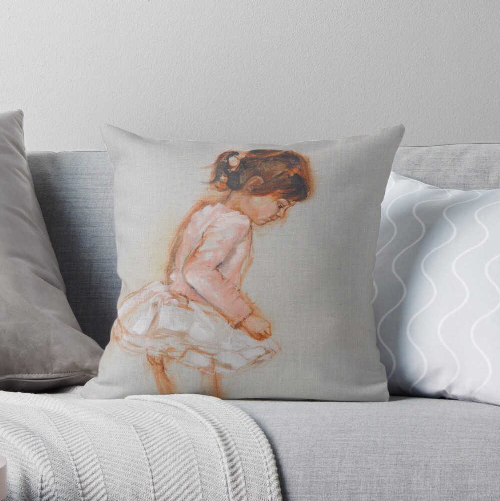 Ballet Lesson Throw Pillow
