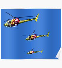 Helicopter Trio Poster
