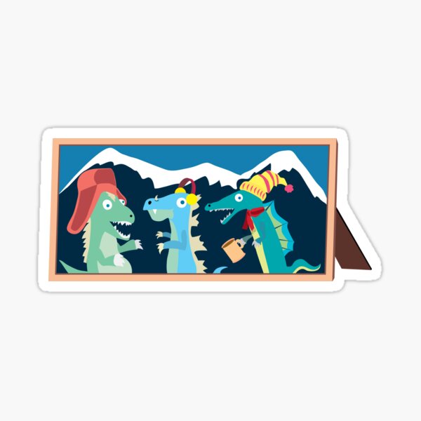 Dinosaurs on Vacation Sticker
