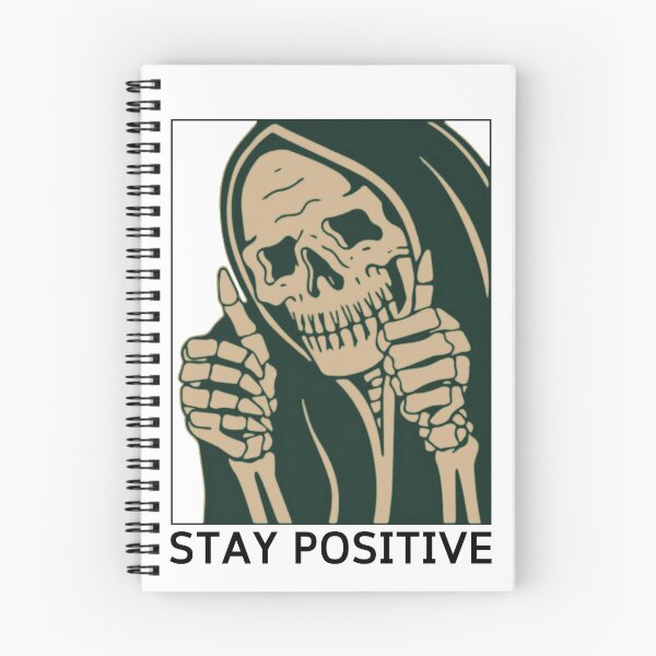 Aperçu de l'œuvre Restez positif, faucheur, autocollant étanche, autocollant Hydro Flask créée et vendue par Wiseth-.