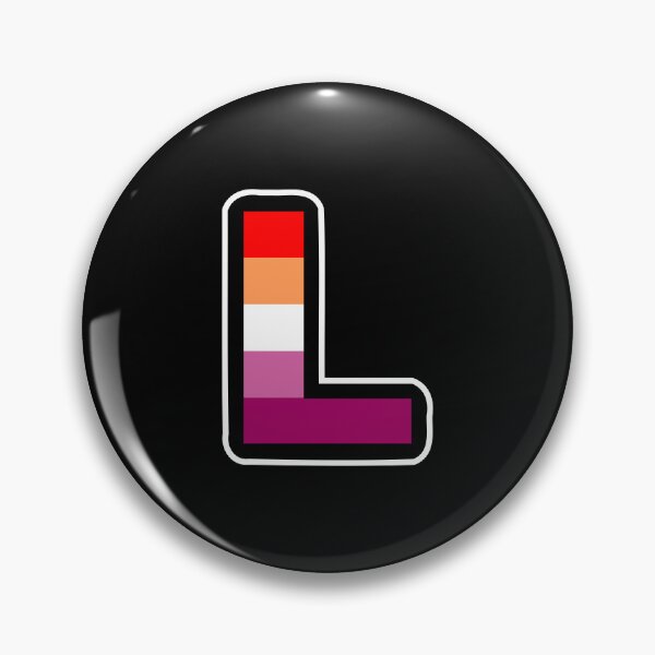 Item preview, Big Lesbian L in LGBTQIA Pride Flag Colors designed and sold by MyThingNow.