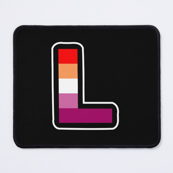 Item preview, Big Lesbian L in LGBTQIA Pride Flag Colors designed and sold by MyThingNow.