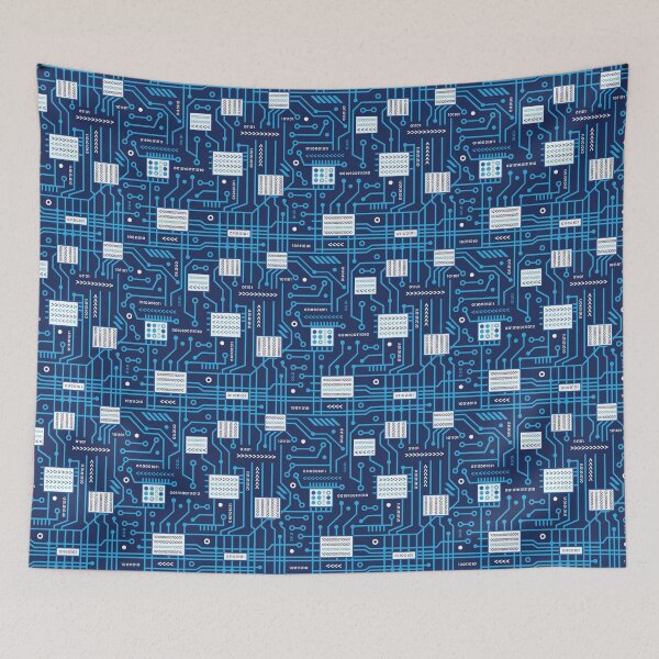 Item preview, Computer Circuit Boards Blue designed and sold by VintageStyle.