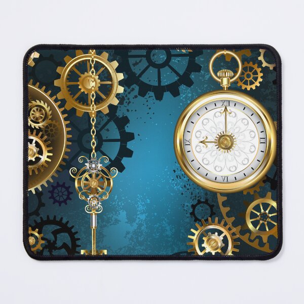 Item preview, Turquoise Background with Gears ( Steampunk ) designed and sold by Blackmoon9.