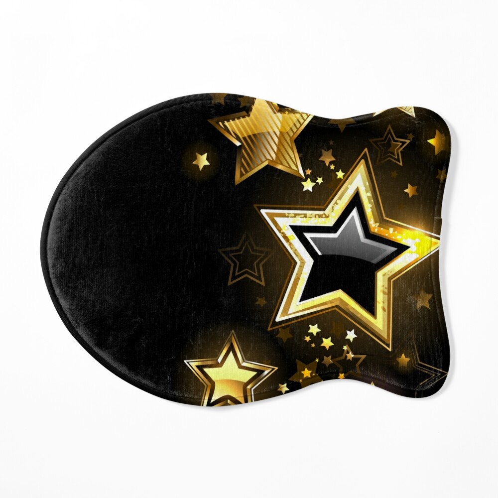 Glitter Stars3 - Gold Black Star Sticker, Zazzle