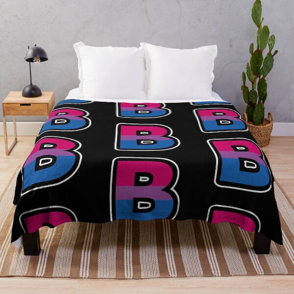 Item preview, Big Bisexual B in LGBTQIA Pride Flag Colors designed and sold by MyThingNow.