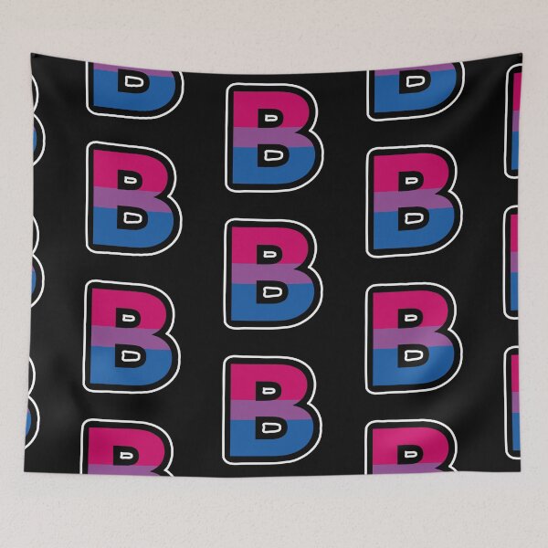 Item preview, Big Bisexual B in LGBTQIA Pride Flag Colors designed and sold by MyThingNow.
