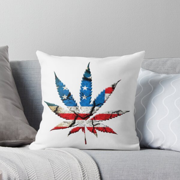 Artikelvorschau, Amerikanische Flagge-Marihuana-Hanf-Topf-Blatt entworfen und verkauft von obviouslogic.