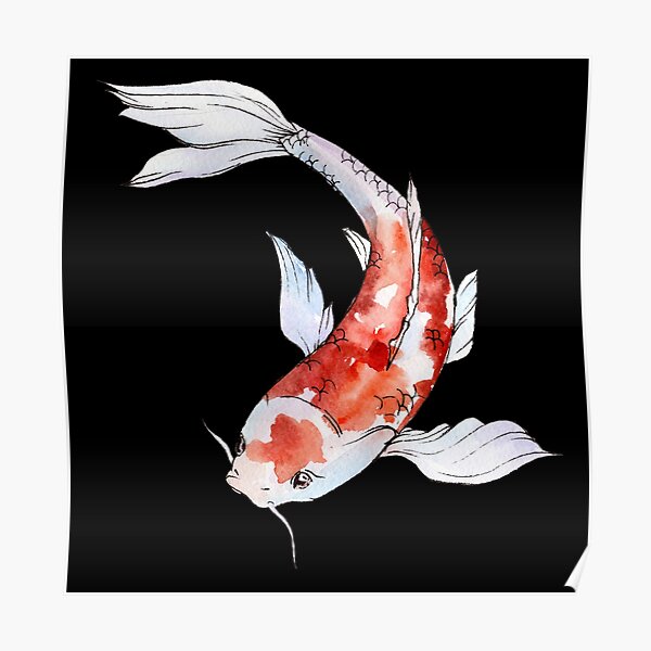 "Cherry Blossom Goldfish2 Watercolor" Poster for Sale by PrintableGY