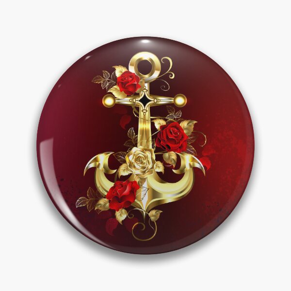 Item preview, Golden Anchor with Roses ( Gold Anchor with Gold Roses ) designed and sold by Blackmoon9.