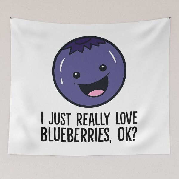 Item preview, I Just Really Like Blueberries Ok Kawaii Blueberry designed and sold by fultond.