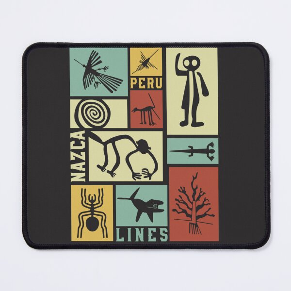Item preview, Nazca Lines - Peruvian Geoglyphs - Retro Box Art - Condor, Monkey Spiral, Humanoid, Spider,  designed and sold by papaqutannl.