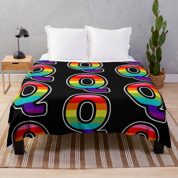 Item preview, Big Queer Q in LGBTQIA Pride Flag Colors designed and sold by MyThingNow.