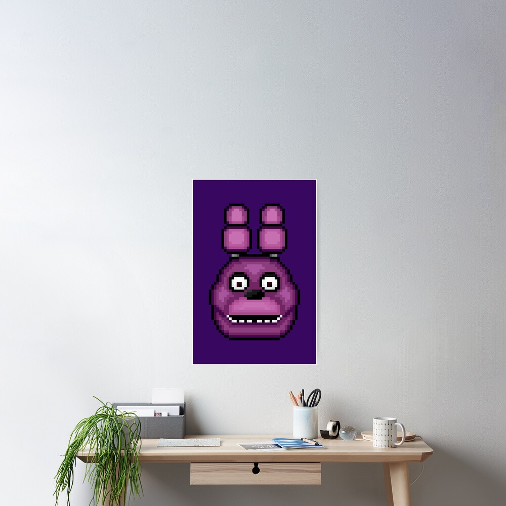 Five Nights At Freddys 1 Pixel Art Bonnie Poster For Sale By Geeksomniac Redbubble 2342