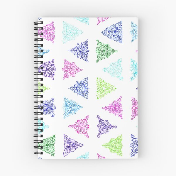 Item preview, Large Colourful Pattern Triangles on White designed and sold by Mabel Lowman.