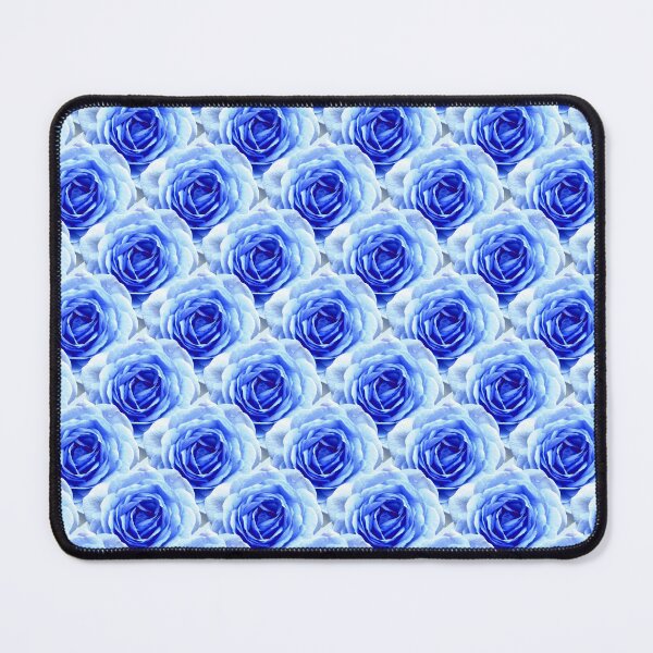 Item preview, Tea Rose - Blue - Floral Pattern - Petal Elegance Art Deco designed and sold by GrandTartaria.