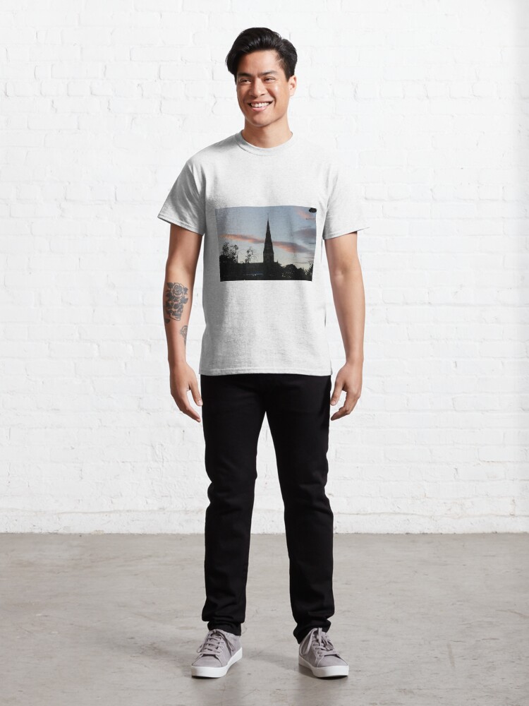 Alternate view of Evening landscape with cloud and gabled roof Classic T-Shirt
