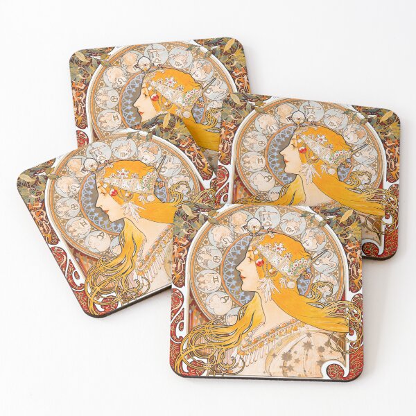 Item preview,  Art Nouveau Alphonse Maria Mucha  Zodiaque or La Plume designed and sold by Tamas Das.