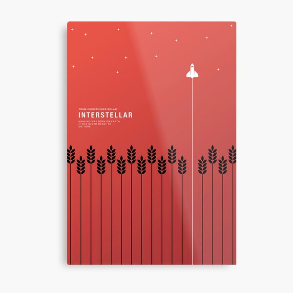 Interstellar - Affiche ORANGE Impression métallique