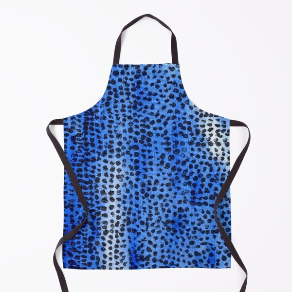 Item preview, Black Painted Spots Blue Background designed and sold by KeksWorkroom.