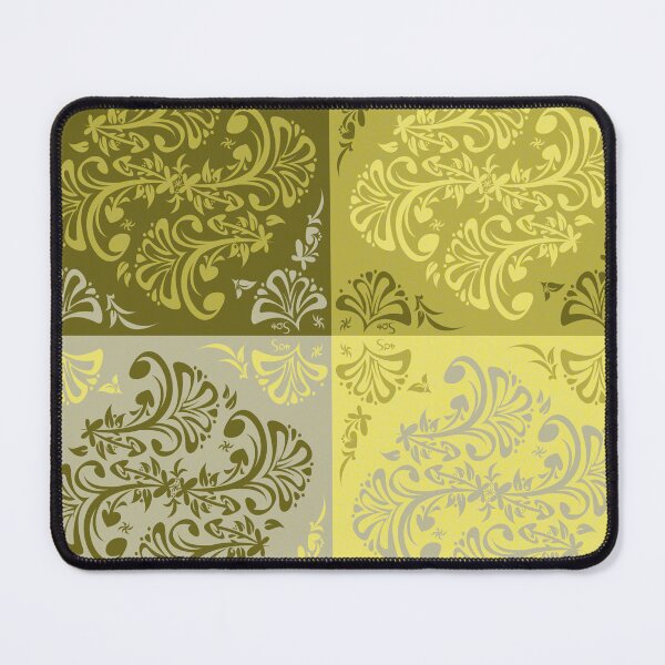 Item preview, Floral Motif 5 - yellow green designed and sold by 40degreesSouth.