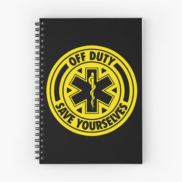 Item preview, Off Duty Save Yourselves yellow Funny EMT Nurse Paramedic designed and sold by BOBSMITHHHHH.