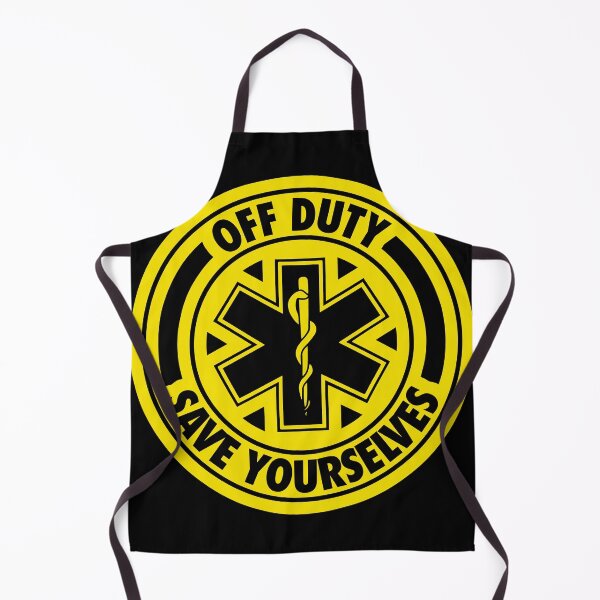Item preview, Off Duty Save Yourselves yellow Funny EMT Nurse Paramedic designed and sold by BOBSMITHHHHH.