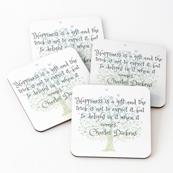 Item preview, Charles Dickens Happiness Quote designed and sold by GrooveCheck.