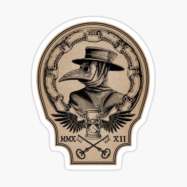Vintage Plague Doctor Sticker for Sale by RavenWake